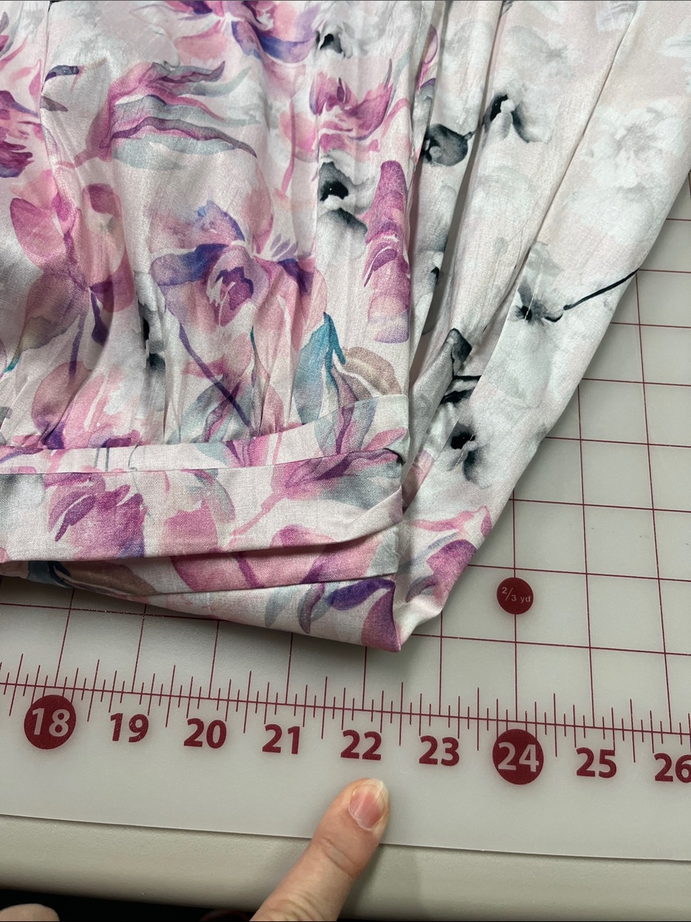 ESHAKTI Party Event Guest Pink Floral Cap SV Split V-Neck Waist Detail Dress 26W - Picture 14 of 16
